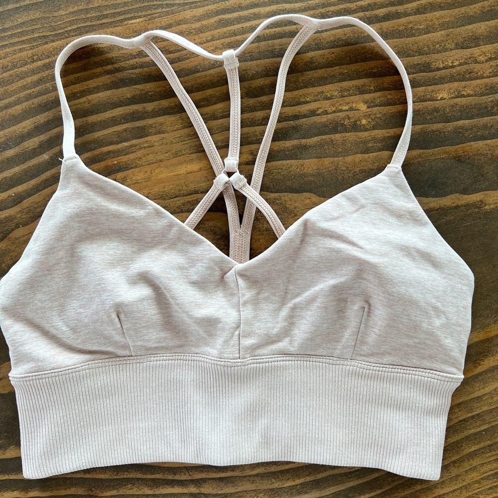 ALO Yoga Light Gray Sports Bra